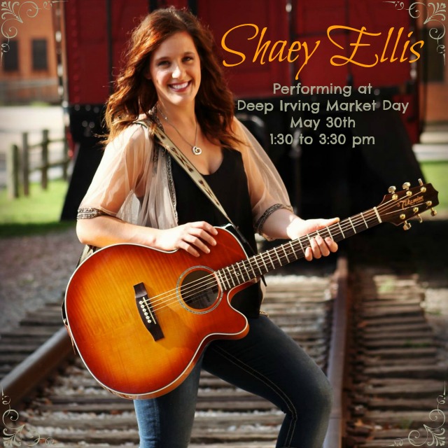 Shaey Ellis will perform Live at Deep Irving Market Day